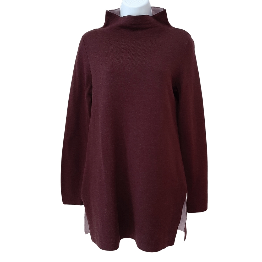 Aspen Purple Cotton Blend Sweater Size Small